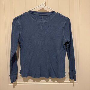 Gap Kids Boys Cotton Thermal Blue Long Sleeve Size M (8)